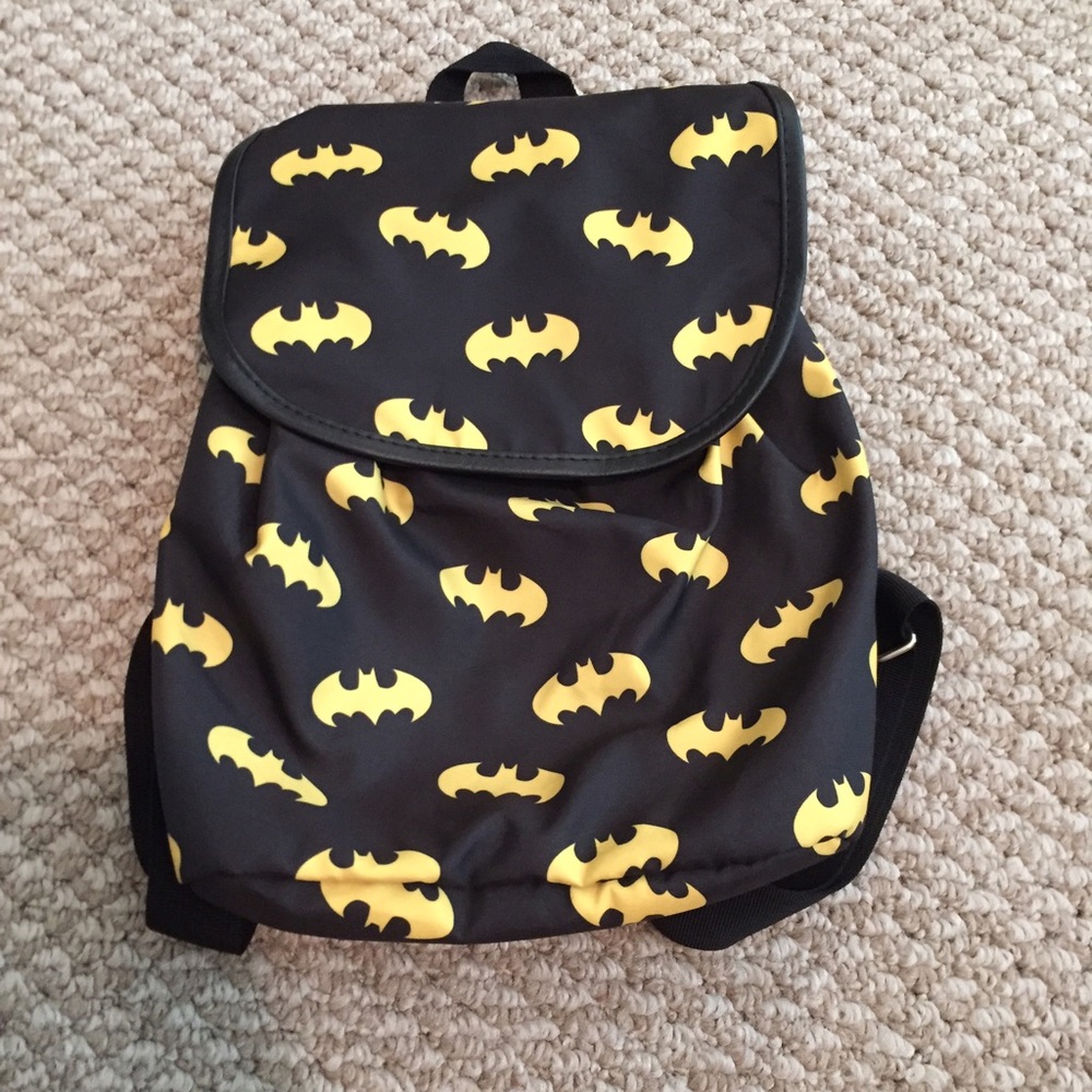 Hot Topic Black and Yellow Batman Logo Mini Backpack